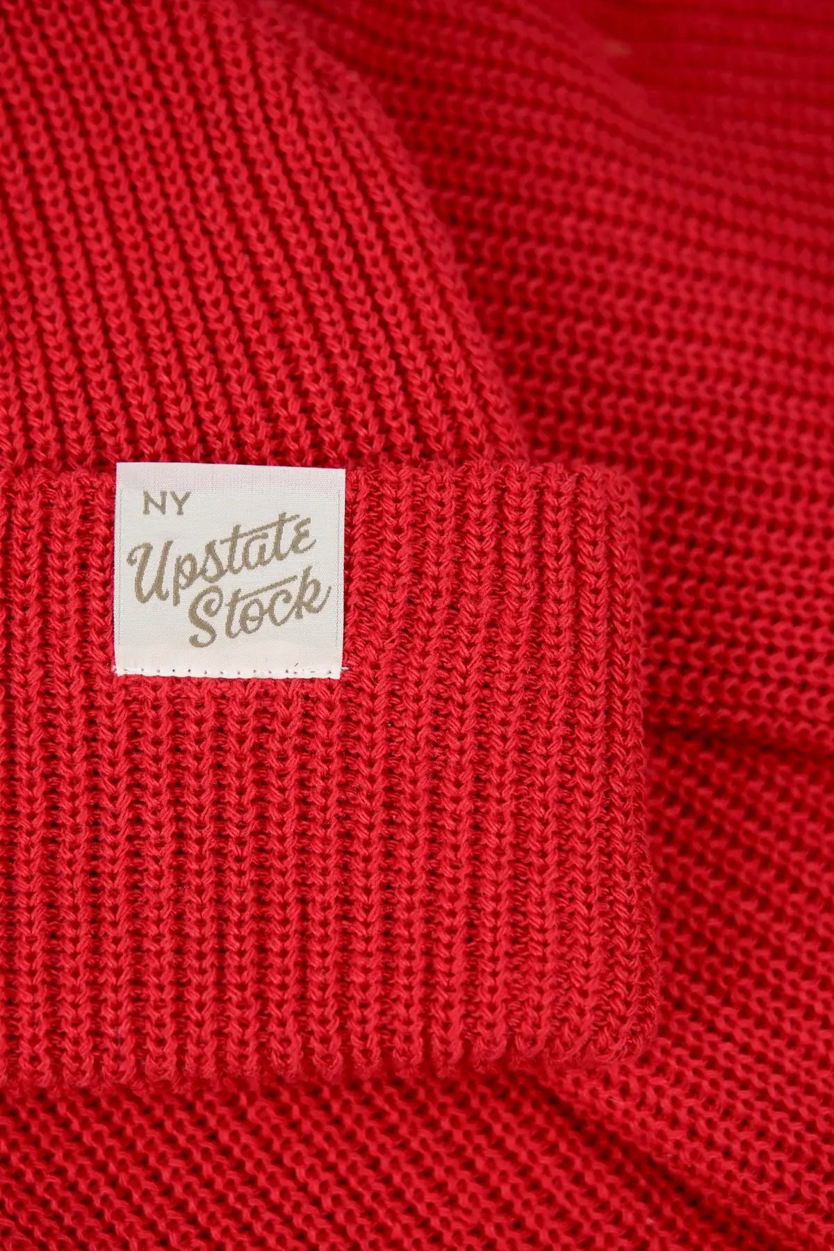 Red Beanie - Upstate Stock