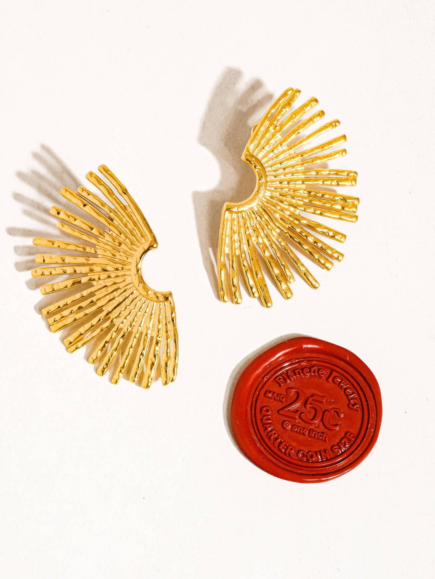 Flânerie by MAIQ - Bisous 18K Gold Non-Tarnish Sunburst Earring