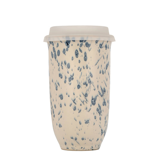 Dot Nova Ceramics Travel Mugs - Ceramic Travel Mug – 16oz with Lid & Sleeve