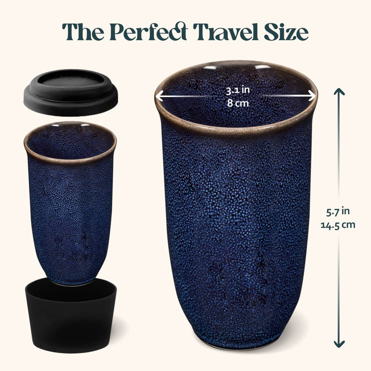 Abyss Ceramic Travel Cup 16oz - Nova Ceramics Travel Mugs