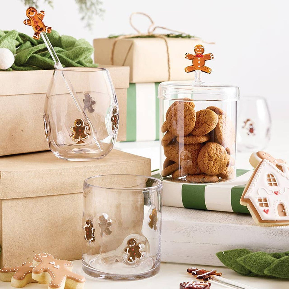 Gingerbread DOF Icon Glass - Slant Collections by Creative Brands
