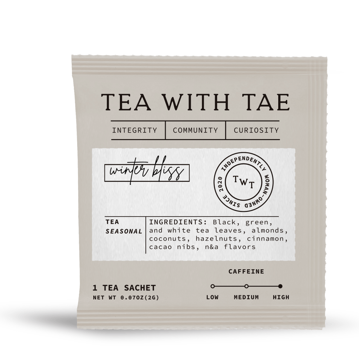 Winter Bliss Holiday Tea Tube Gift (5 tea bags) - Tea with Tae