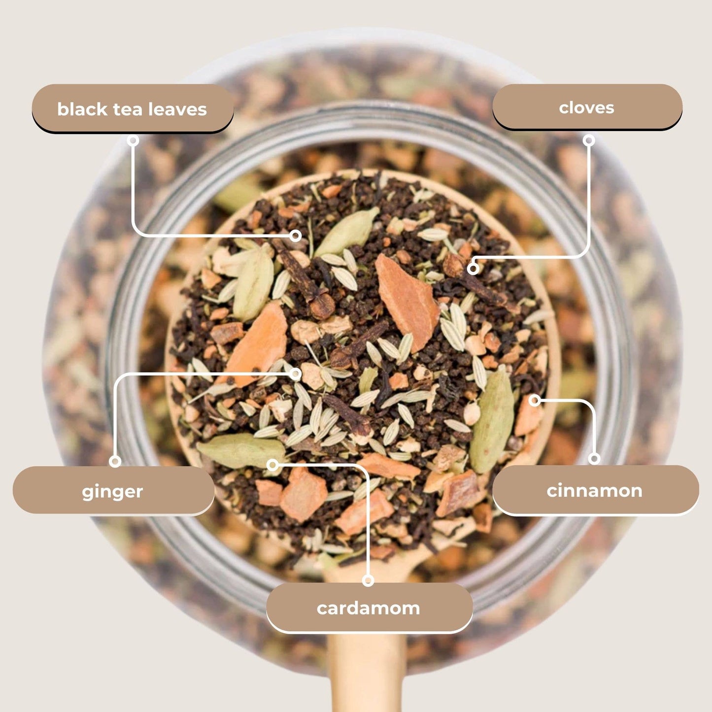 Bombay Masala Chai Black Tea Mini Tea Tube Gift (5 tea bags)