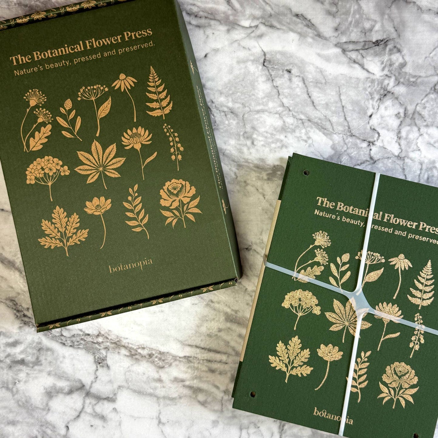 Botanopia USA - gifts , decor and cards for plant lovers - The Botanical Flower Press – Linen Cover & Gold Foil