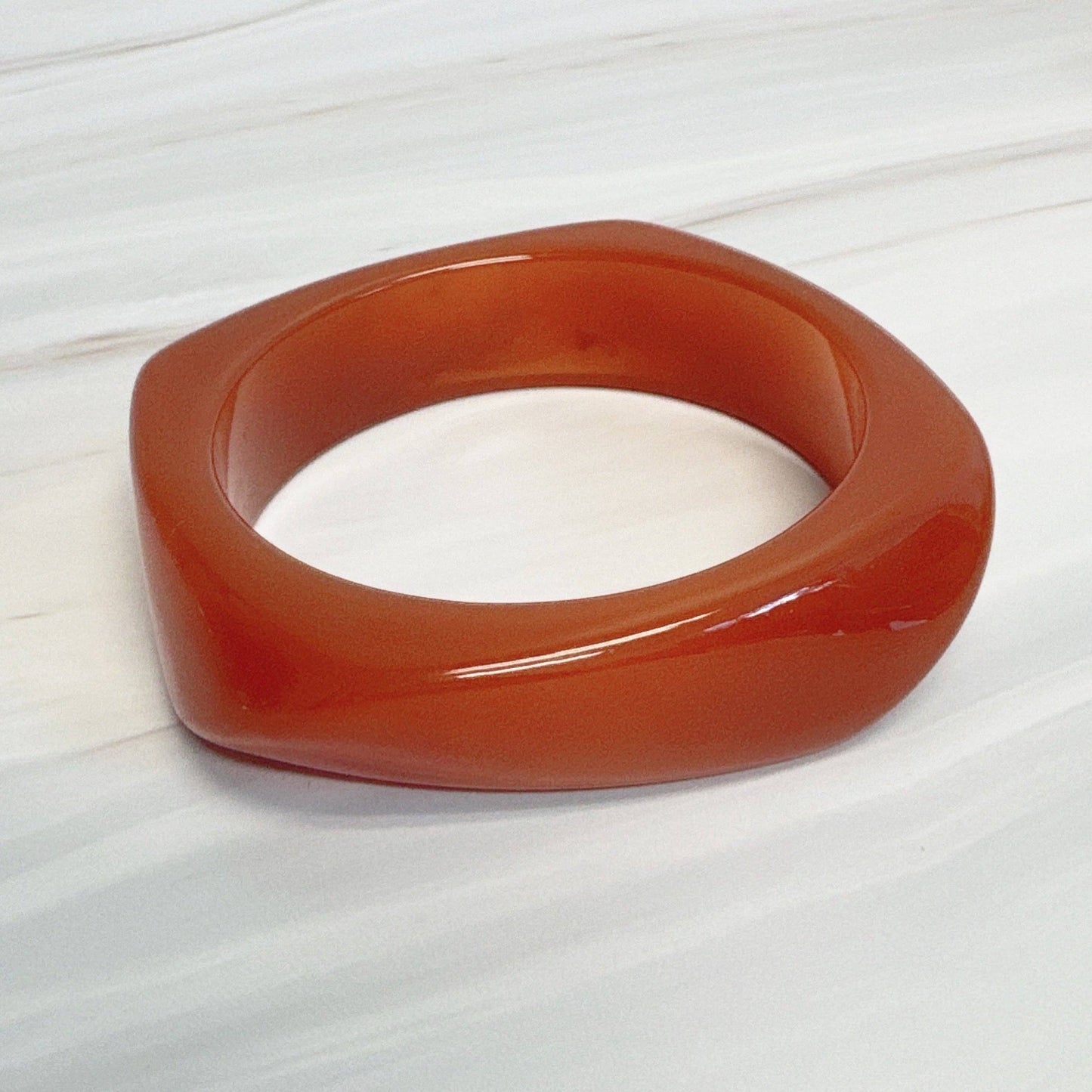 Sculpted Square Resin Bangle