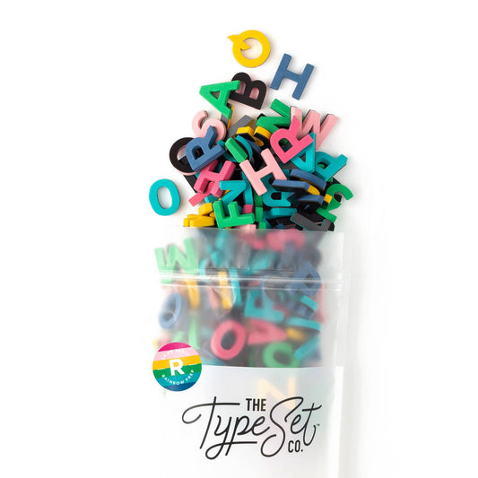 The Type Set Co. - 1" 200pc Rainbow Prep Magnetic Letters