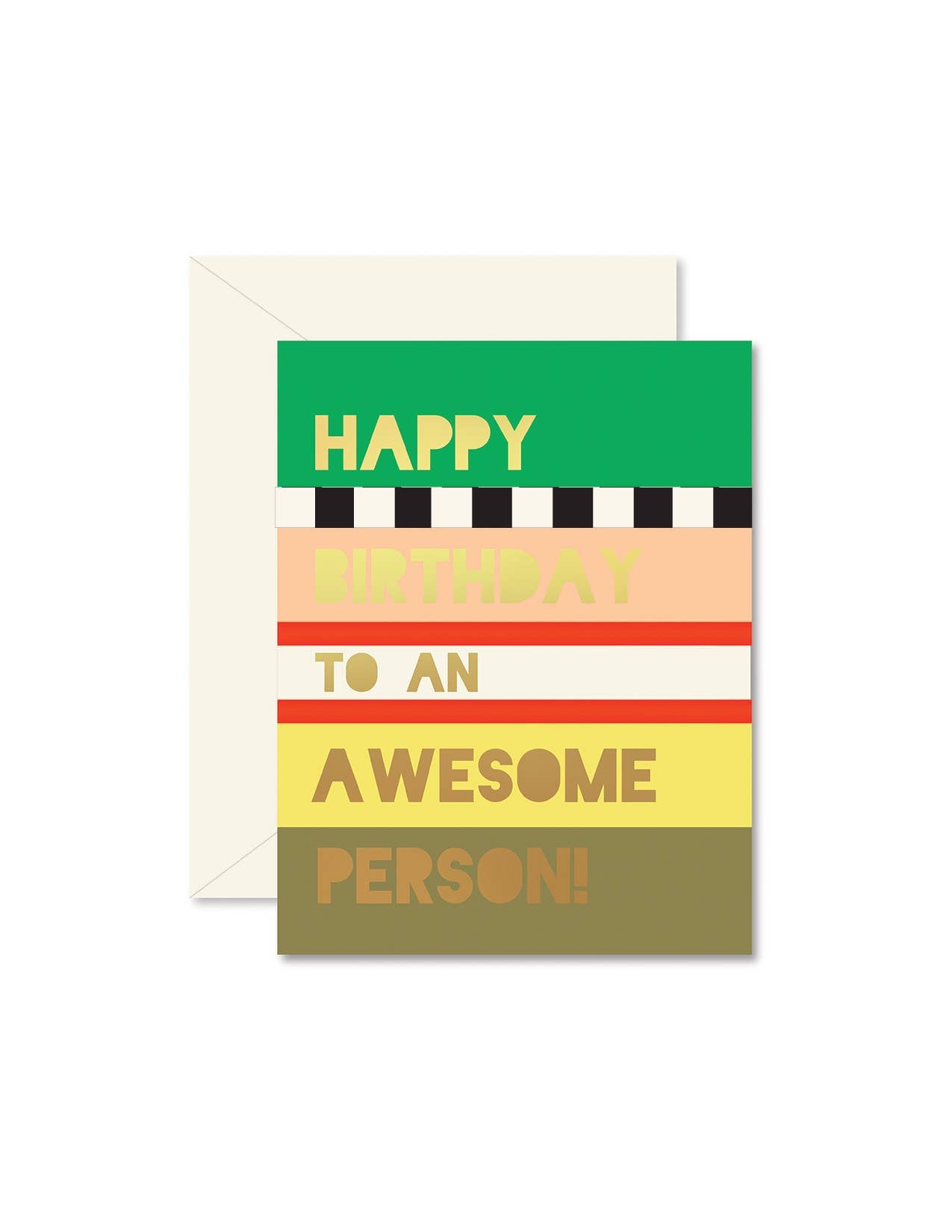 Awesome Person Colorblock Birthday Greeting Card – glimmer