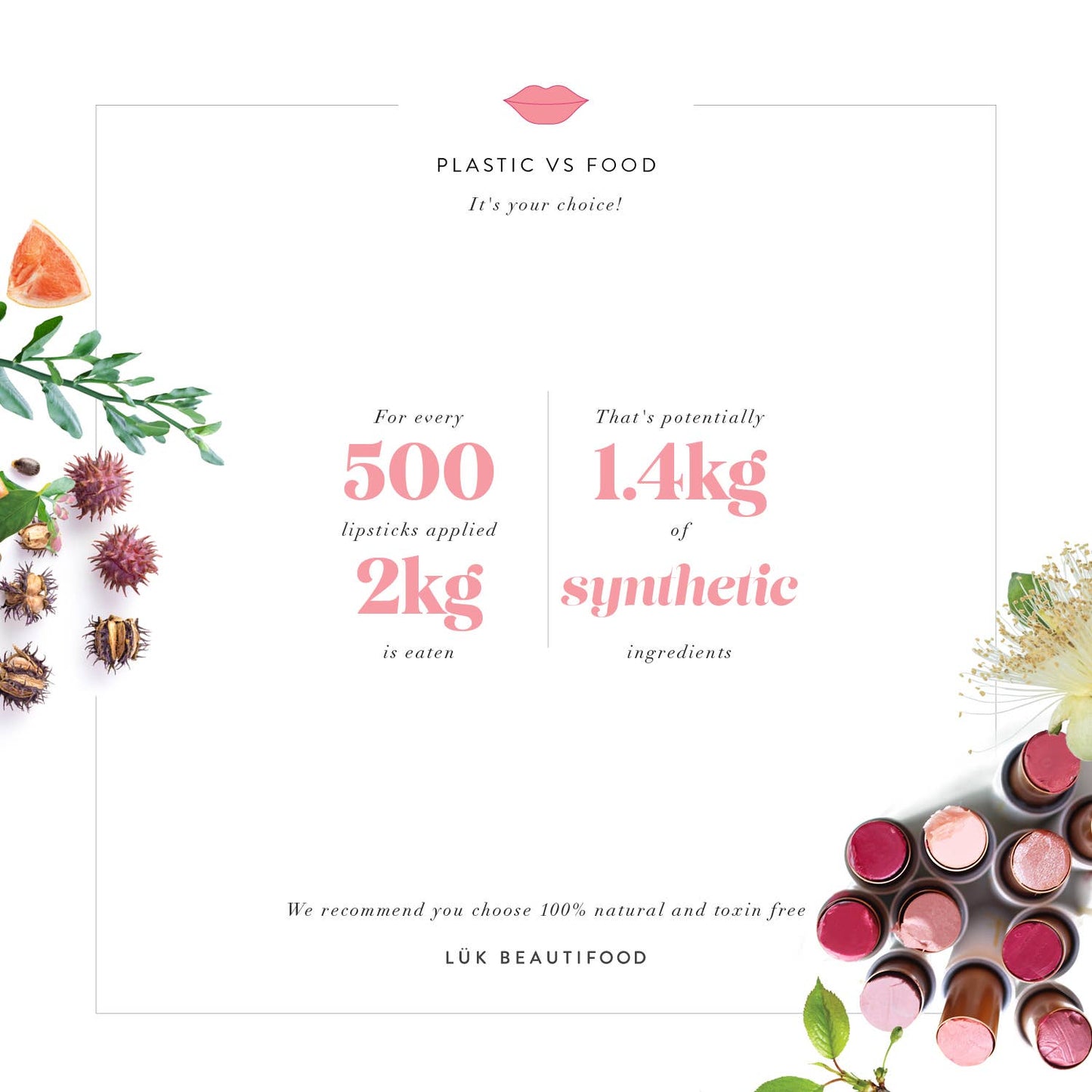 Guava Blush LÜK BEAUTIFOOD - Lip Nourish™ Sheer Lipstick