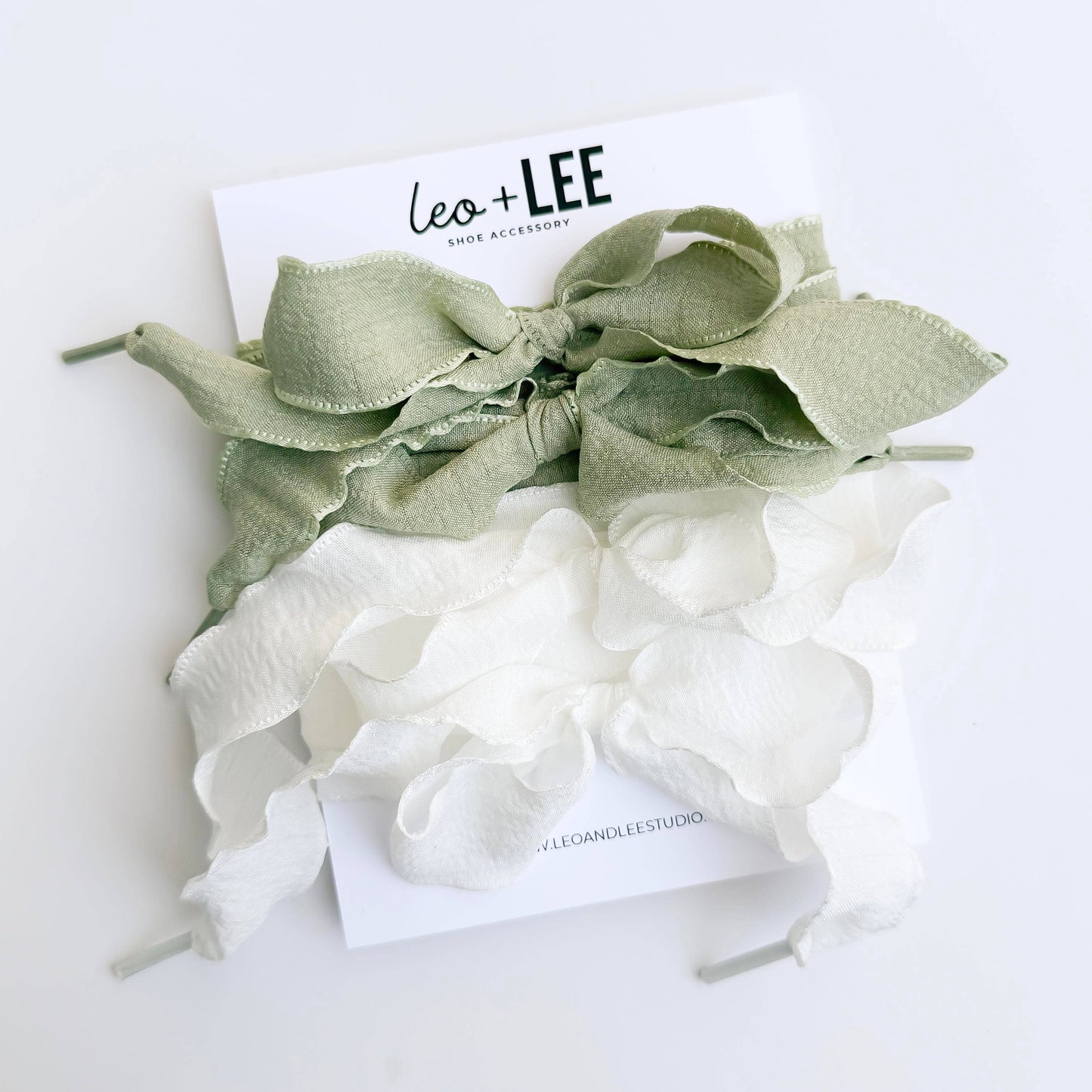 Gingham Shoe Lace Sets– Ribbon Bow Shoe Accessories