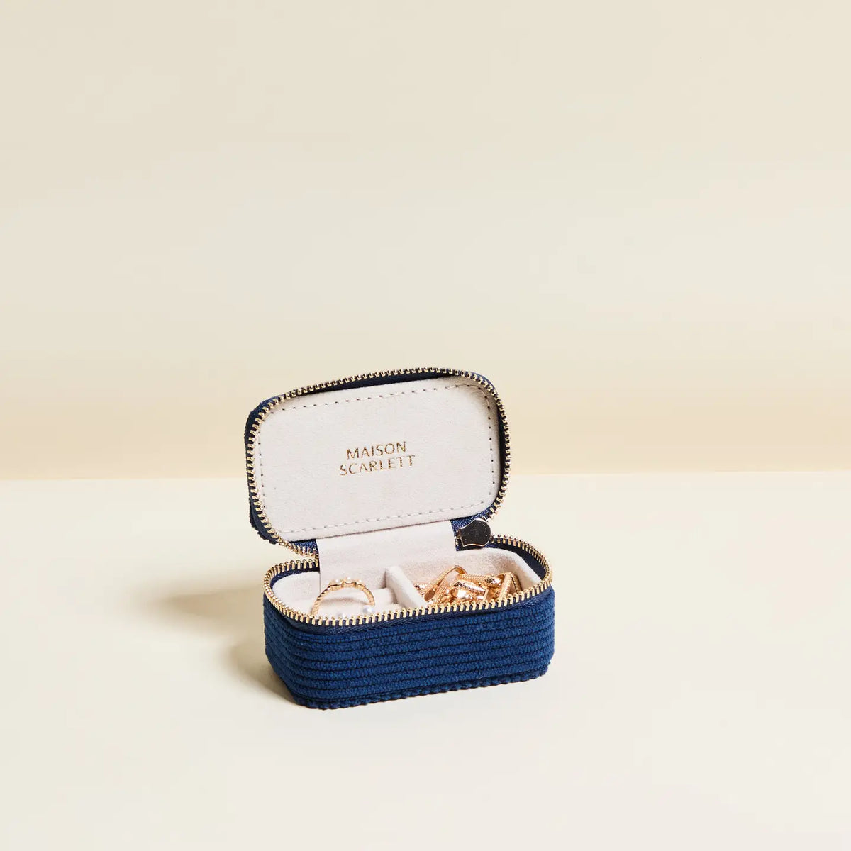 Marie Corduroy Travel Jewelry Box - Maison Scarlett