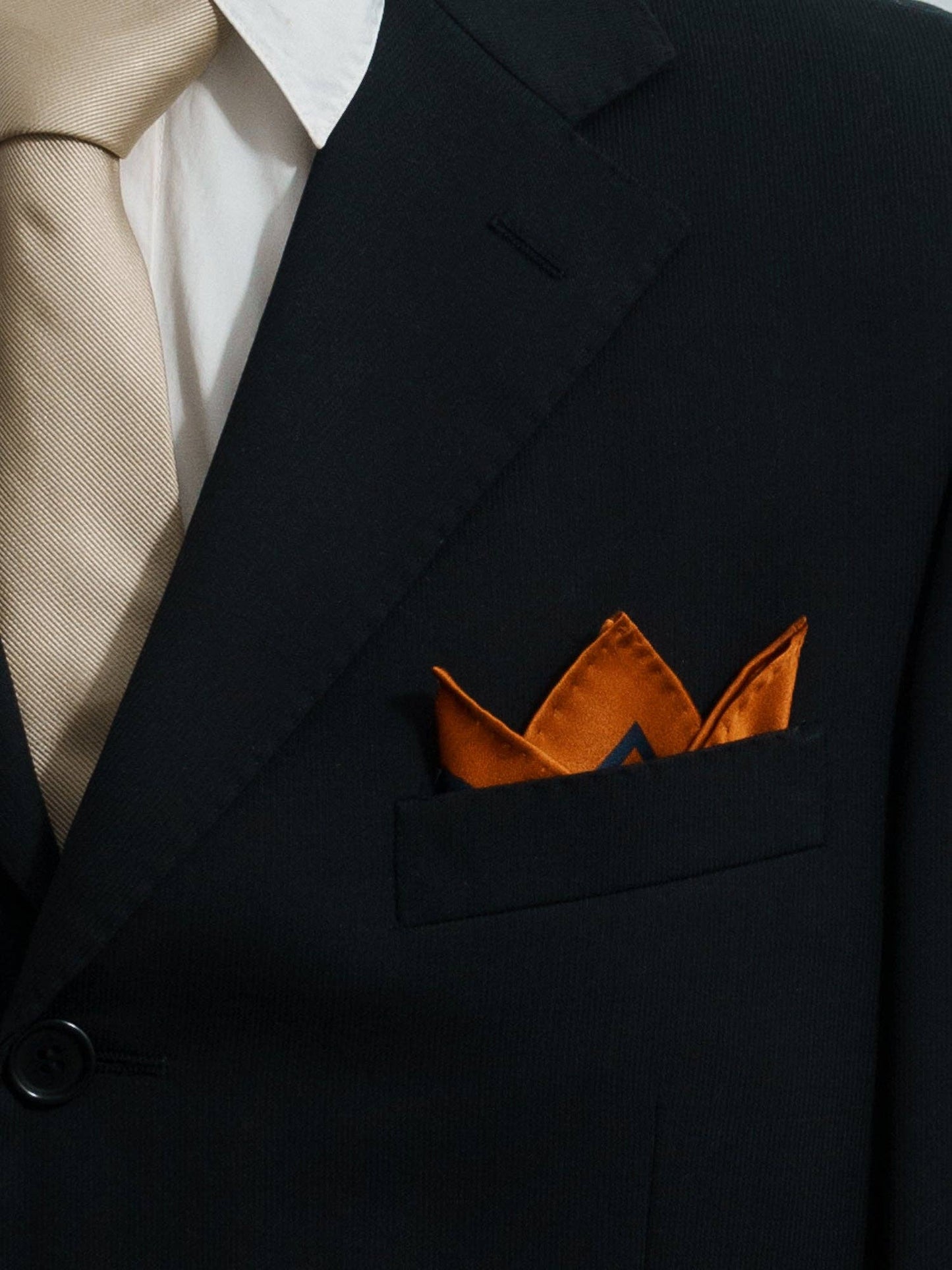 Noir Floral Silk Pocket Square - Lost Pattern NYC