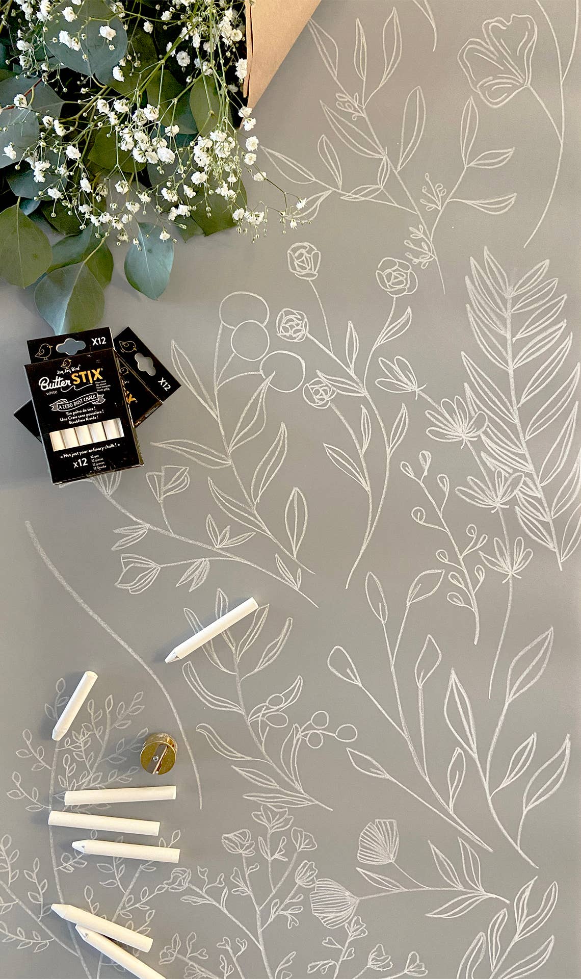 White ButterStix® Dustless Cream Chalk,Christmas Stocking Stuffer