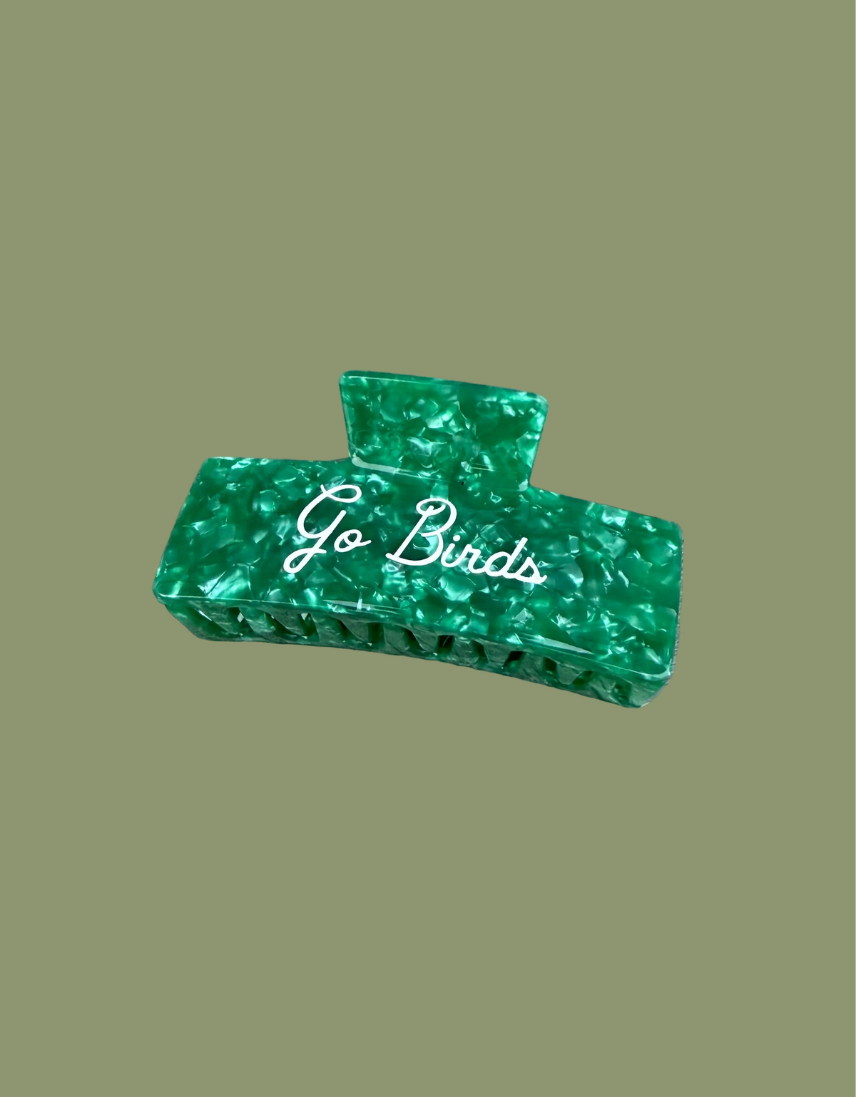 Go Birds Cursive Hair Claw Clip - Dainty Studios