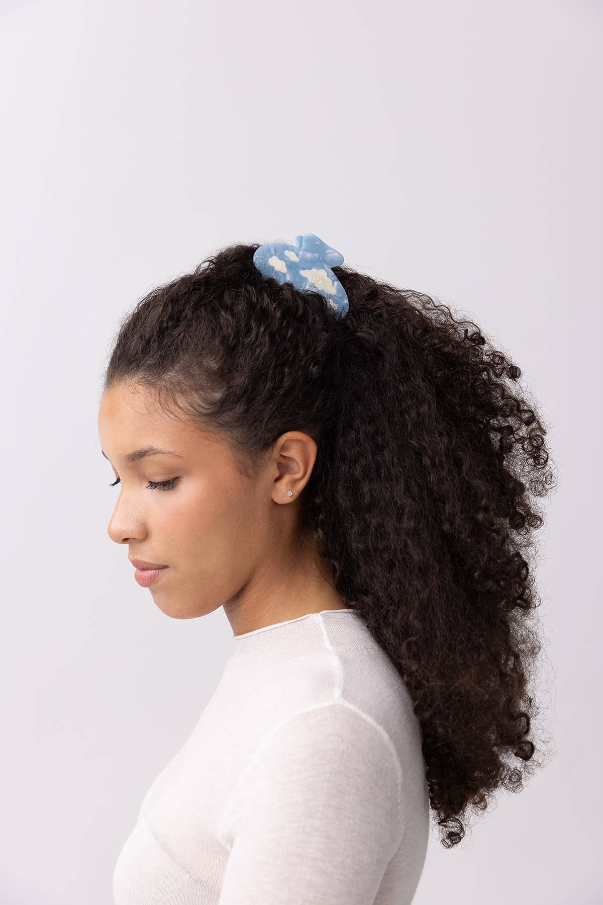 Blue Sky With White Clouds Hair Clip