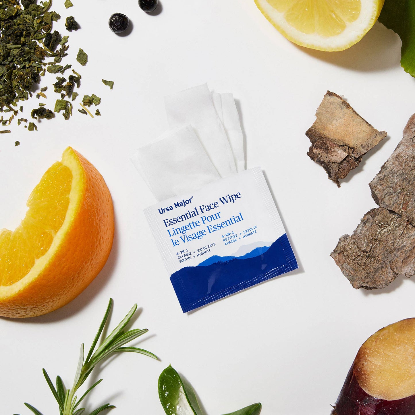 Essential Face Wipes, 5 ct Pouch Ursa Major