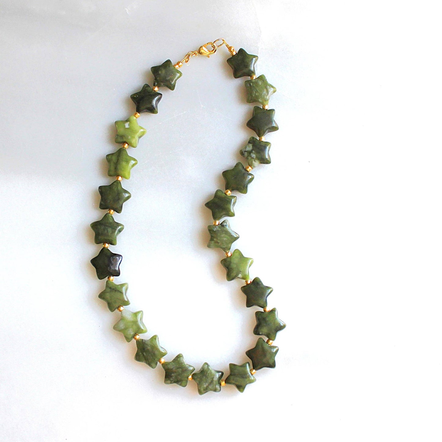 Wild Star Jade Beaded Necklace