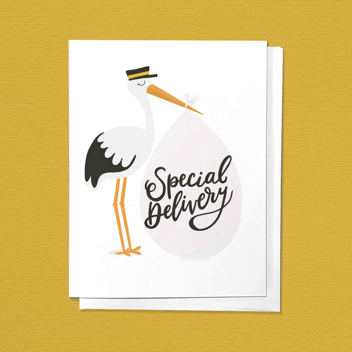Stork Baby Newborn Congrats Greeting Card