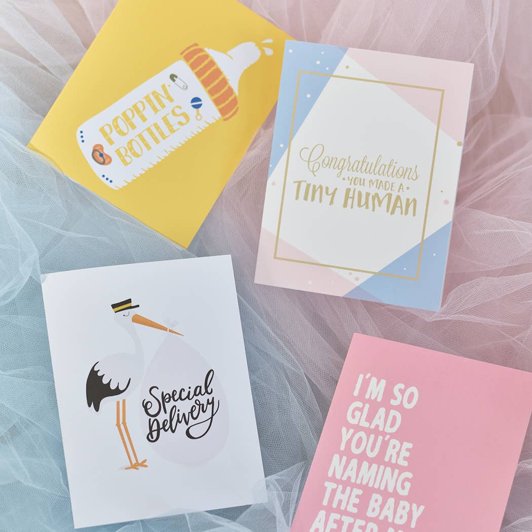 Stork Baby Newborn Congrats Greeting Card