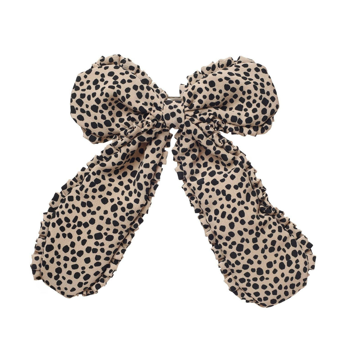 Leopard Love Frilly Bow Clip - Rockahula Kids US