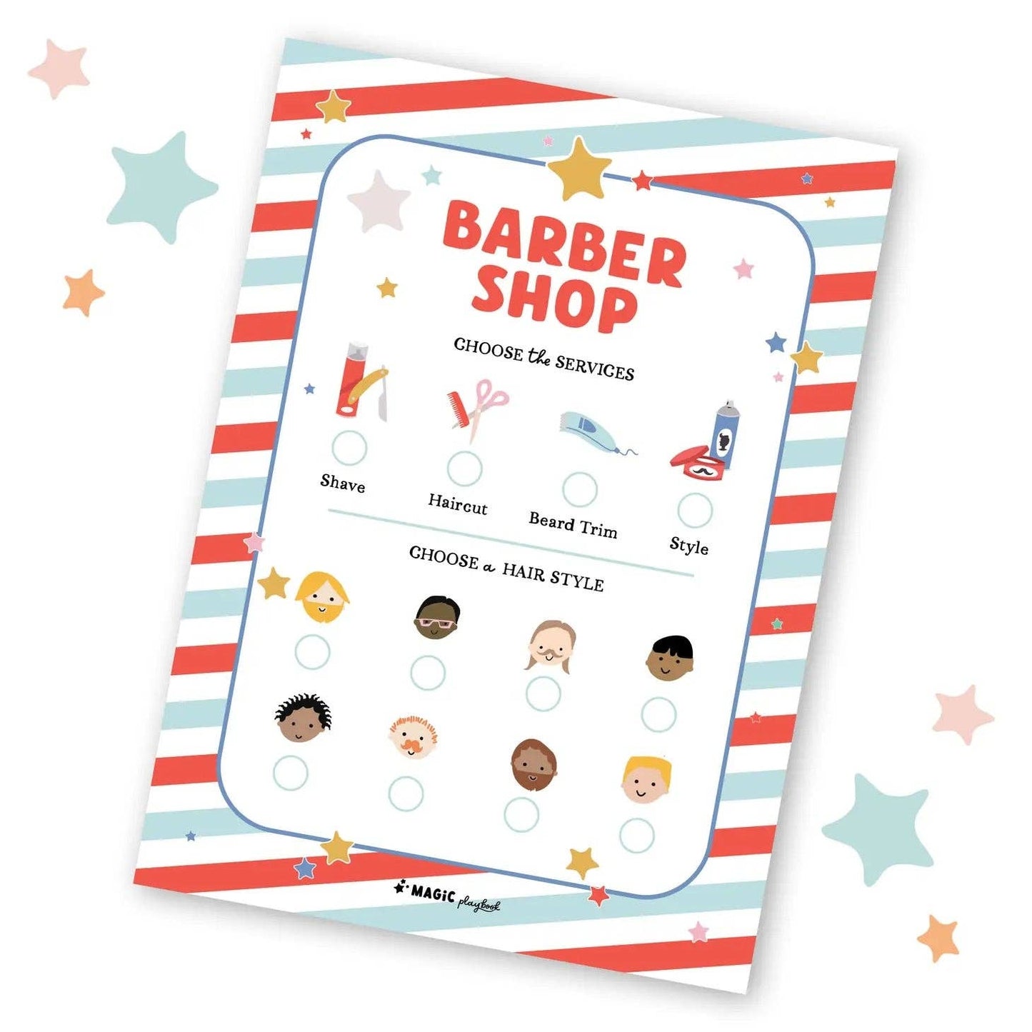 Kids Barber Shop Play Notepad | Creative Screen-Free Fun
