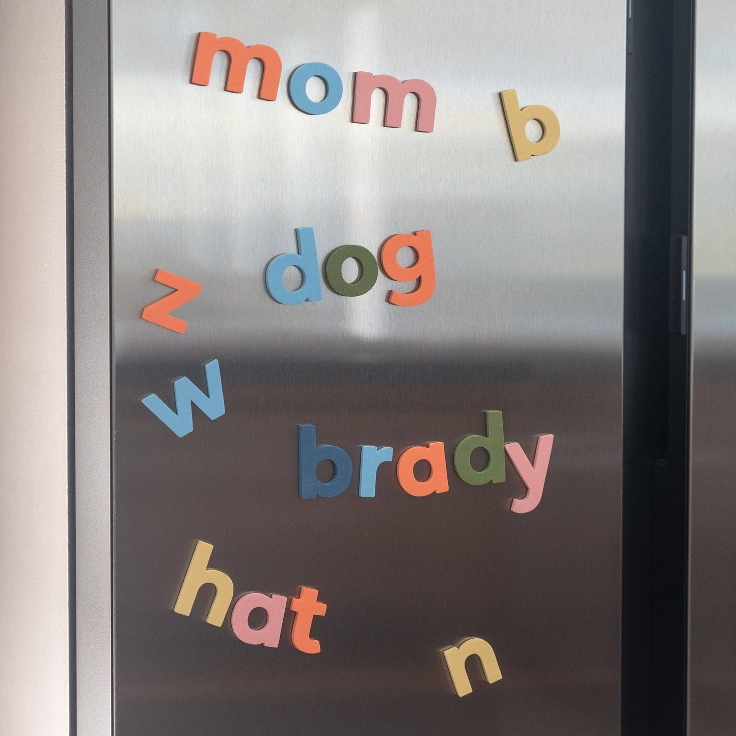 Rainbow Mod Letters - The Type Set Co. - 2" 75pc Lowercase Magnetic Letters