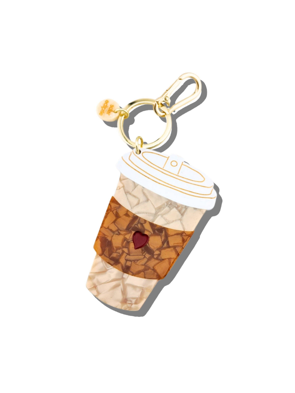Coffee Cup Bag Charm + Keychain | Solar Eclipse - Hand-painted