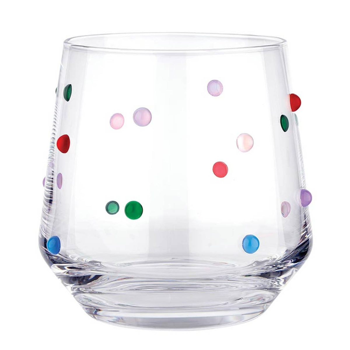 Confetti Beaded Wine Glass - Slant Collections by Creative Brands