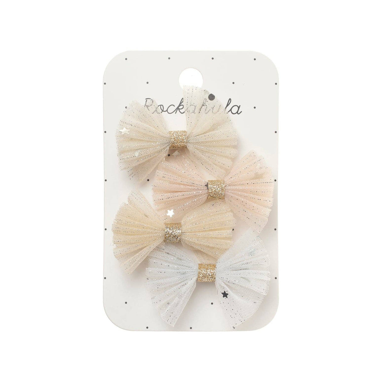 Shimmer Tulle Mini Bow Clips - Rockahula Kids US
