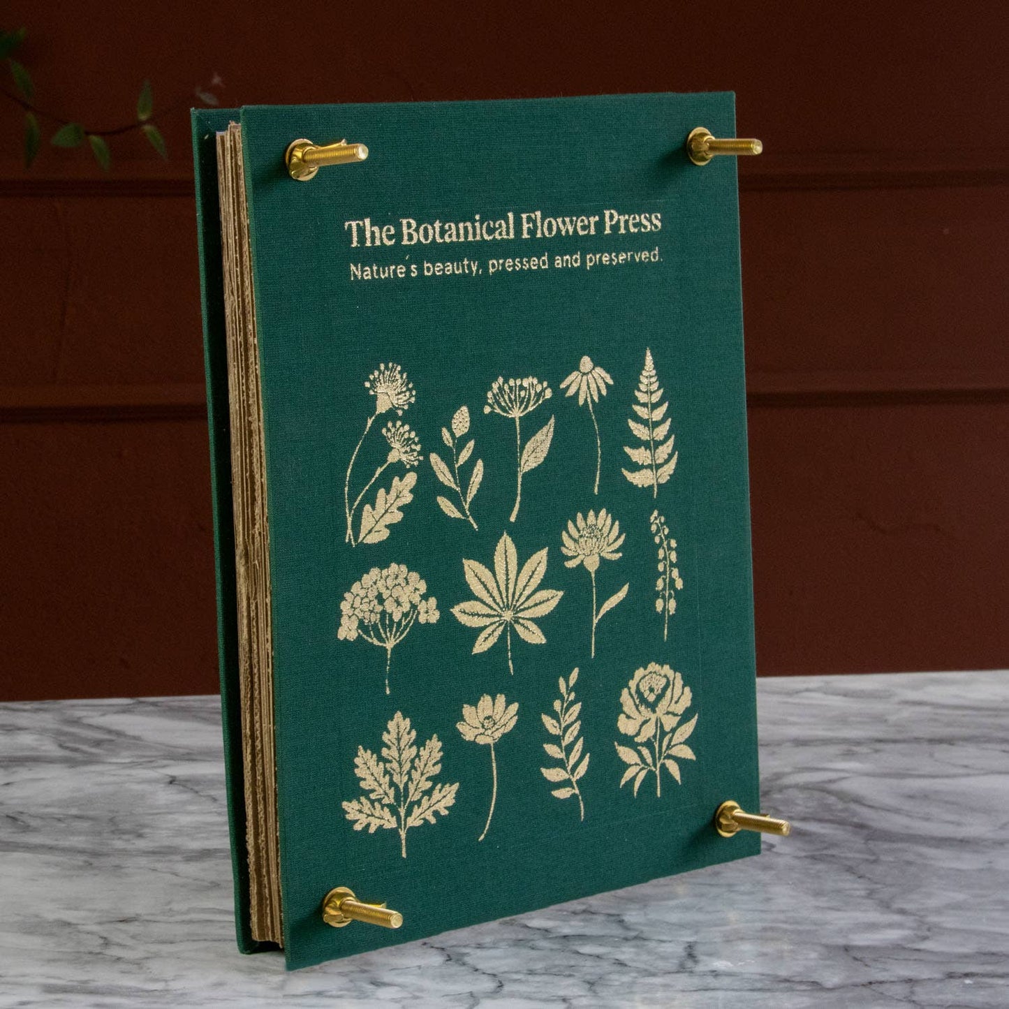 Botanopia USA - gifts , decor and cards for plant lovers - The Botanical Flower Press – Linen Cover & Gold Foil
