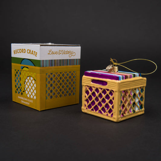 Record Crate Holiday Ornament - Love & Victory