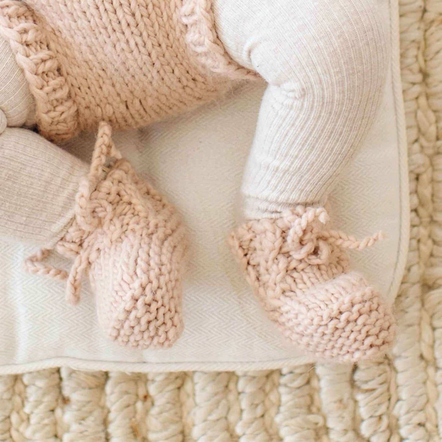 Pink Newborn Booties
