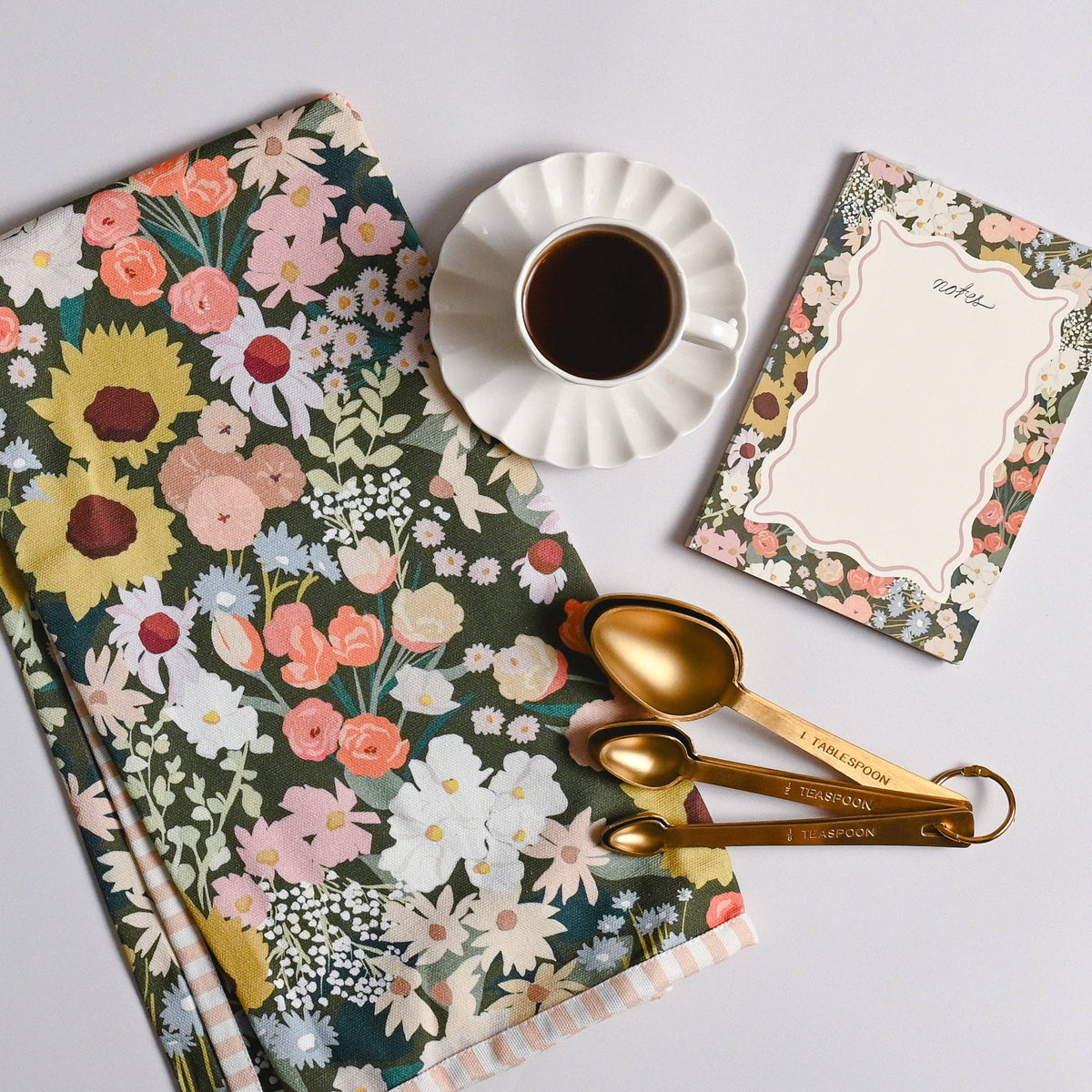 Flower Market Tea Towel - Amy Heitman