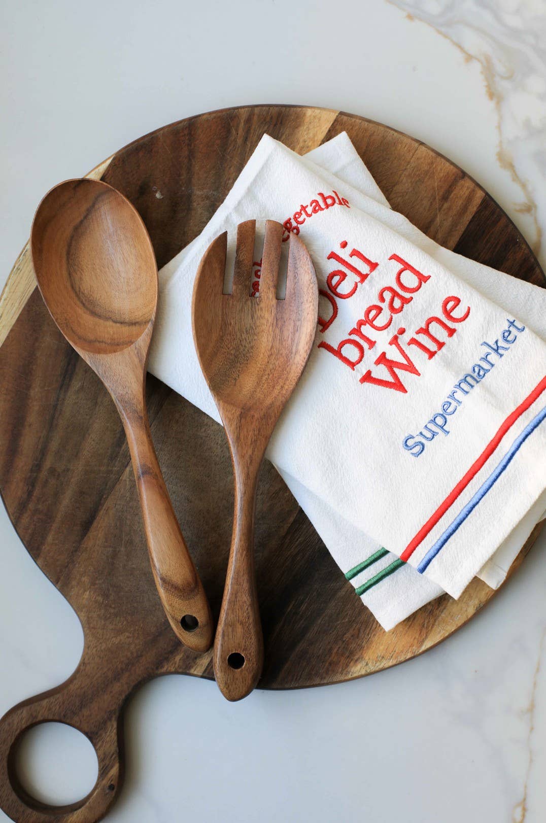Wood Salad Spoon and Fork