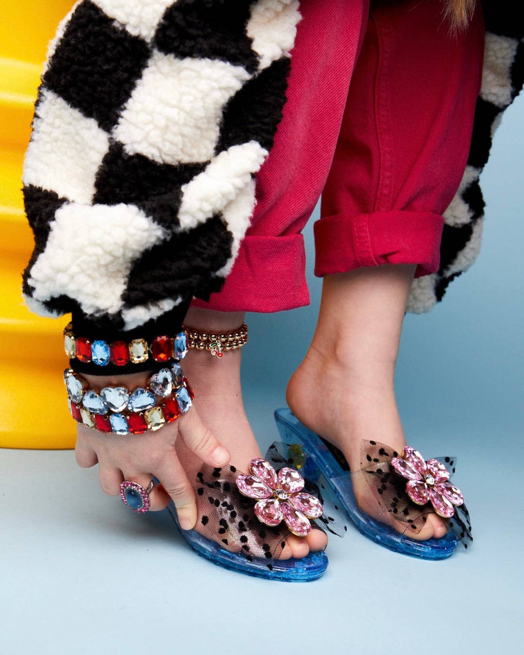 Pink Flower Gem Play Shoes - Super Smalls