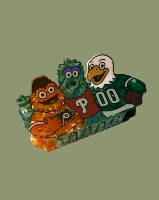 Philly Mascots Hair Claw Clip