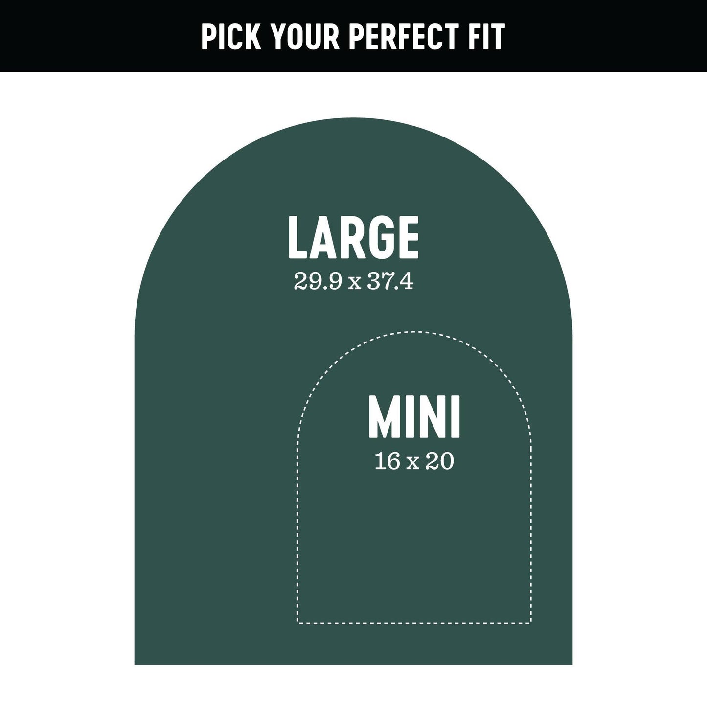 Green Mini Arch Magnetic Wall Decal- The Type Set Co.