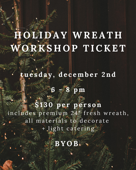 Wreath Decorating Workshop Ticket - 12/2