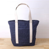 Waxed canvas zipper tote