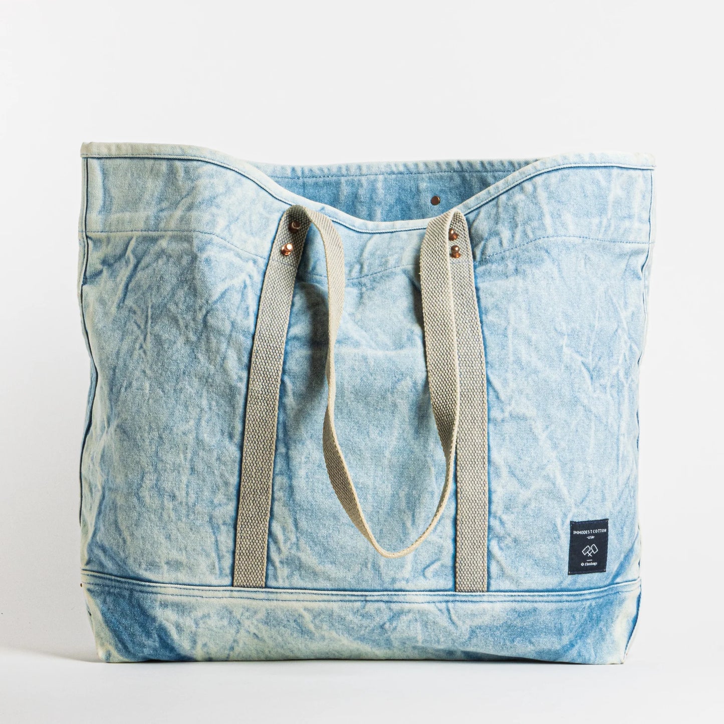 Lg Acid Wash East West Tote