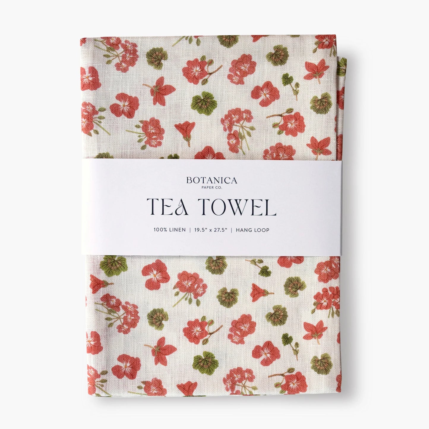 GERANIUM | 100% LINEN TEA TOWEL - Botanica Paper Co