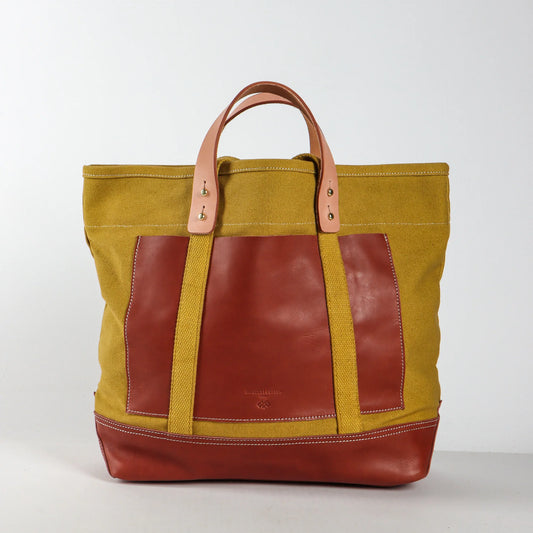 Chartreuse + Bordeaux Editor Tote