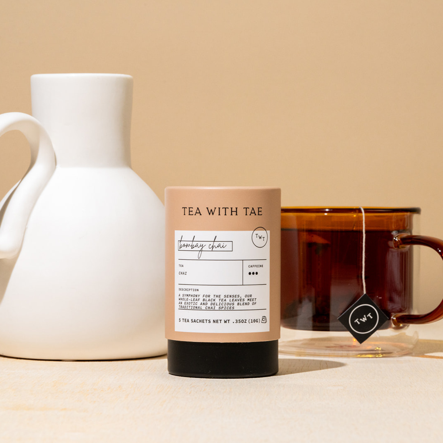 Bombay Masala Chai Black Tea Mini Tea Tube Gift (5 tea bags)