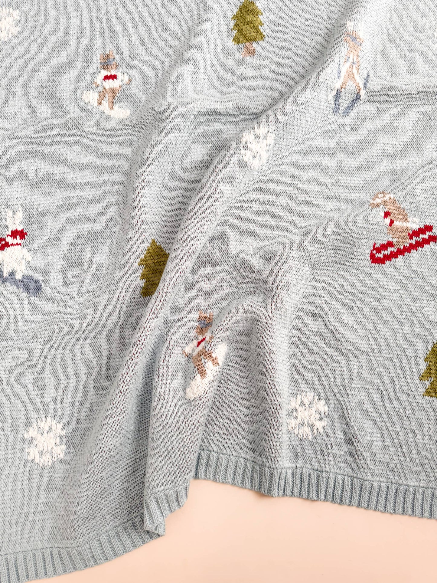 Ski Baby Snowboard Winter Blanket - The Blueberry Hill