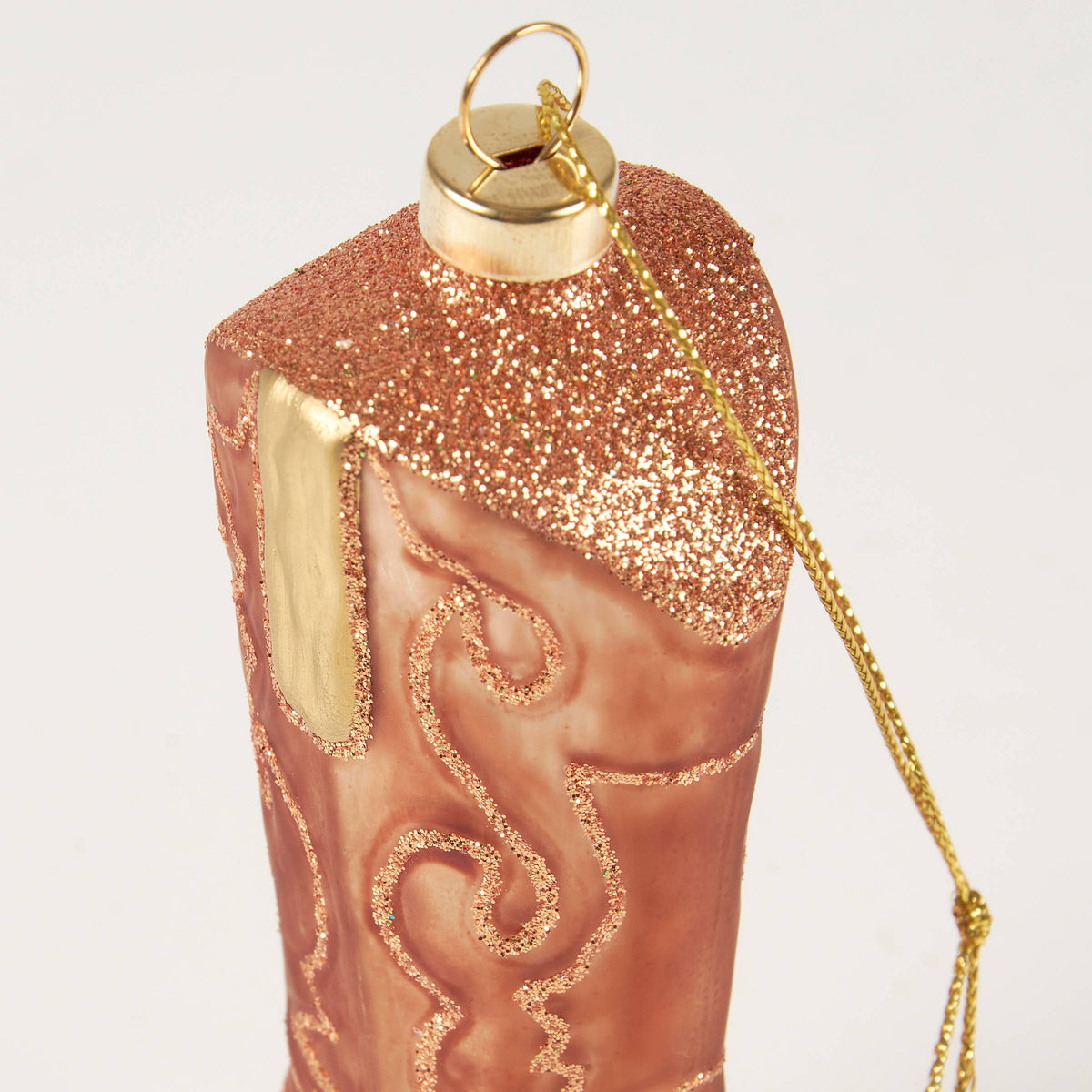 Cowboy Glass Boot Ornament - Primitives by Kathy