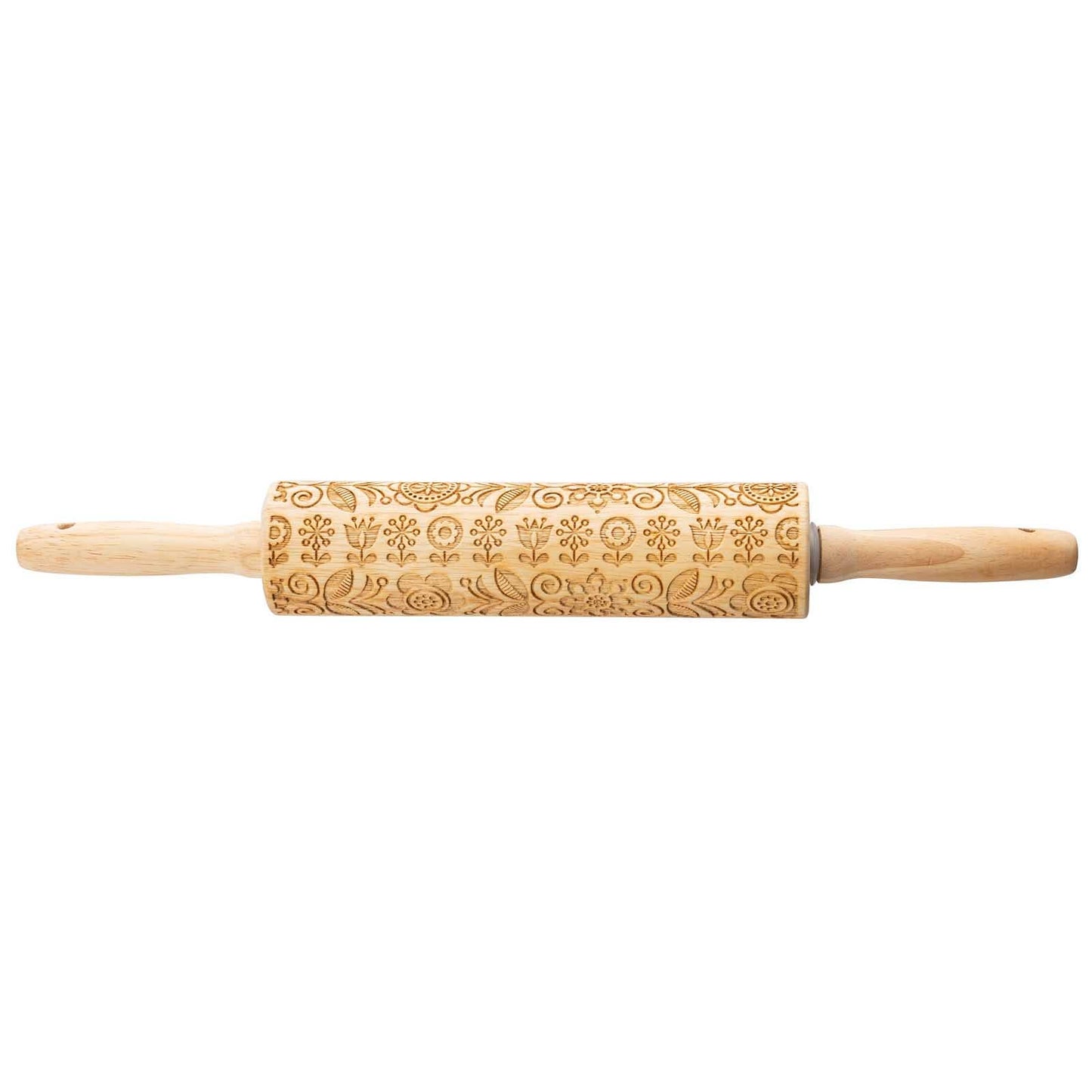 15.25" floral Embossed Rolling Pin