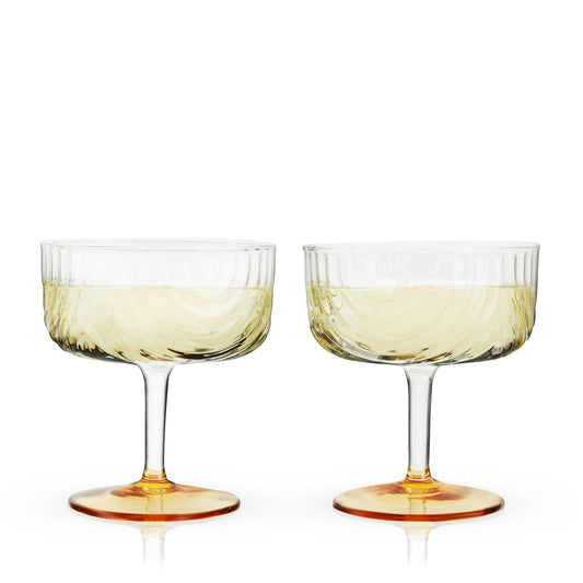 Deco Cocktail Coupes Set of 2