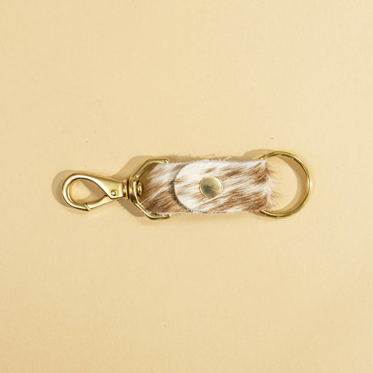 Primecut - Keychain - Caramel Speckled Hair on Hide