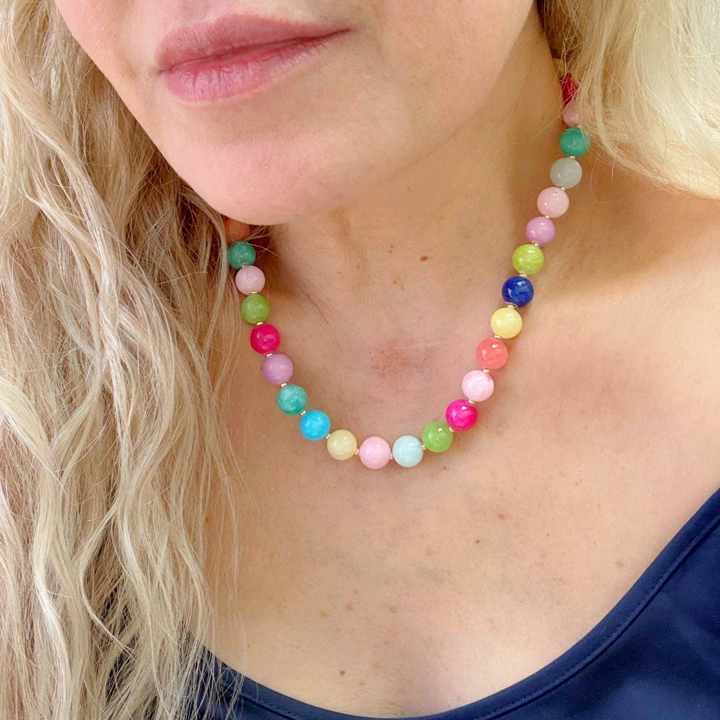 Sherbet Dreams Colorful Beaded Necklace - The Silver Wren