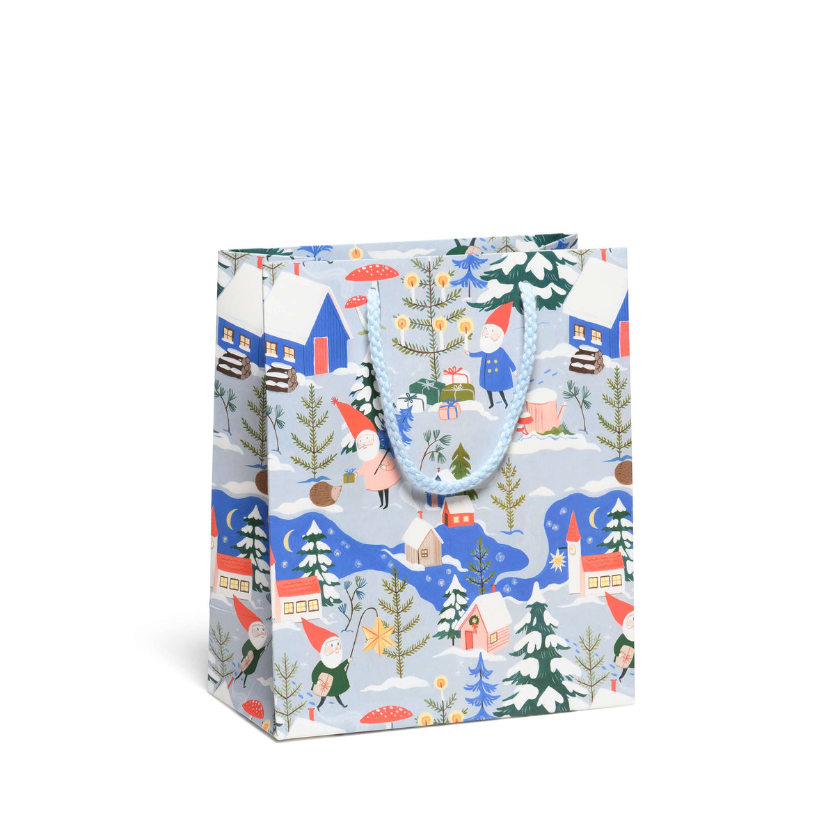 Holiday Gnomes Gift Bags - Red Cap Cards