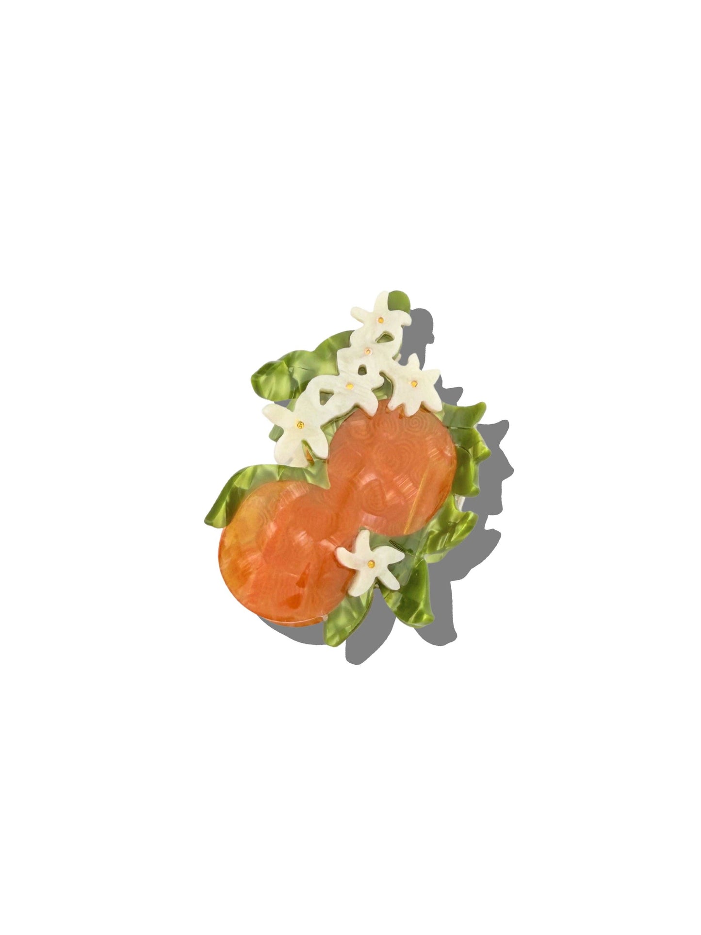 Orange Blossom - Solar Eclipse - Hand-painted Claw Hair Clip | Eco-Friendly